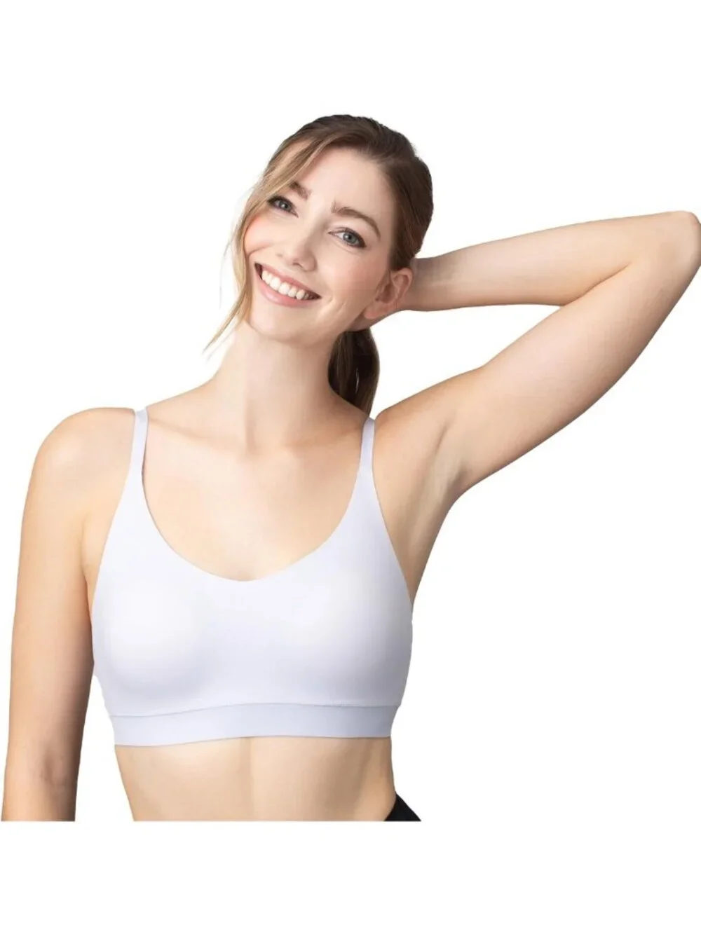 Cozy Adjustable Scoop Neck Plunge Bra | Wirefree Seamless Comfort with Pads
